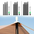 thumbnail image 3 of JINGT Carbon Fiber Tarp Poles Camping Canopy Shelter Awning Tent Poles Adjustable Rod 2.5 meters, 3 of 8