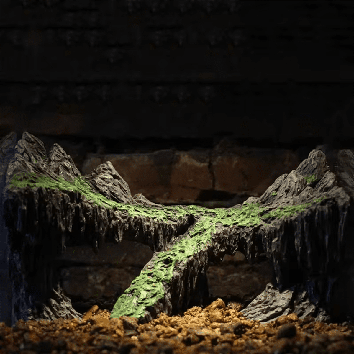 Resin -Aquarium Decoration Fish Tank Simulated Rock Mountain Ornament Rocks Cave for Rest Hide Play Breed,A
