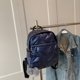 thumbnail image 4 of Bolsa Mochila impermeable con pompón y bolas mochilas escolares acolchadas para mujer de color sólido (azul) Likrtyny Para Estrenar, 4 of 6