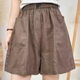 thumbnail image 2 of Sentmoon Workout Shorts for Women High Waist Gym Shorts Women Stretchy Solid Color Loose Plus Size Shorts with Pockets Stylish for Camping and Hiking Beach Essentials for Women M-4XL, 2 of 9