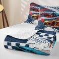 thumbnail image 4 of Castle Fairy Dynamic Race Cars Quilt King,Striking Racing Vehicle Print King Coverlet Set for Bedroom,Navy Blue, 4 of 7