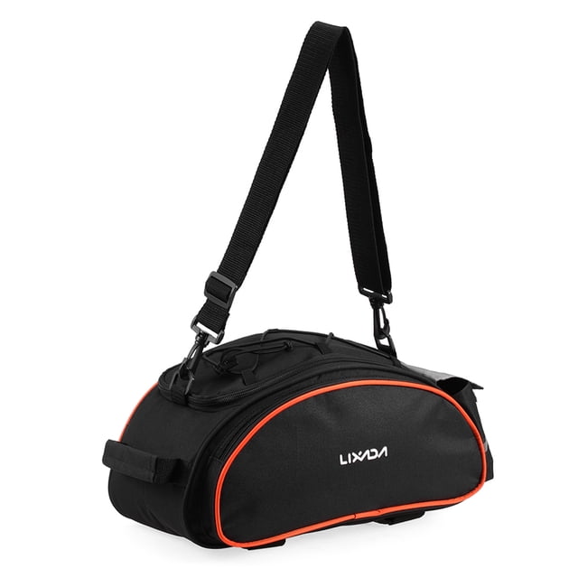 Bike Pouch 13L Multifunctional Rear Seat Bag Outdoor Cycling Bike Rack Seat Bag Rear Trunk Pannier Backseat Bag Handbag Shoulder Bag