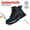 thumbnail image 3 of ywluxe High-Top Steel Toe & Composite Toe Work Shoes for Men - Oil-Resistant, Anti-Slip Rubber Outsole, Puncture Proof & Wear-Resistant, 3 of 10