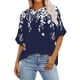 thumbnail image 2 of Fiudx Ofertas Relámpago Blusa Holgada con Estampado de Manga Corta Informal a La Moda para Mujer, 2 of 5