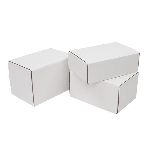 Alvantor 6 x 4 x 3 in Moving Boxes, Corrugated Cardboard Packing Boxes, White and Yellow Shipping Boxes, 50 Pack