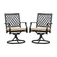 thumbnail image 4 of Patio Festival Metal 5-Piece Outdoor Dining Set in Beige & Black Finish, 4 of 9