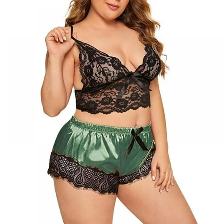 

Female V-Neck Sleeveless Nightwear Women Underwear Sexy Silk Satin Lingerie Lady Pajamas Crop Tops Bra+Shorts Sets