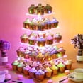 thumbnail image 3 of Vdomus 5 Tier Acrylic Cupcake Tower with LED Lights - Multicolor Cupcake Holder and Display Stand for Parties and Celebrations, 3 of 6
