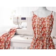 thumbnail image 6 of Soimoi Floral Print, Silk Fabric, Decor Sewing Fabric by The Yard 42 Inch Wide,Decorative Fabric for Shirts Suits Ties, Orange, 6 of 6