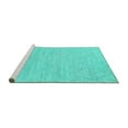thumbnail image 2 of Ahgly Company Machine Washable Indoor Rectangle Solid Turquoise Blue Modern Area Rugs, 4' x 6', 2 of 4