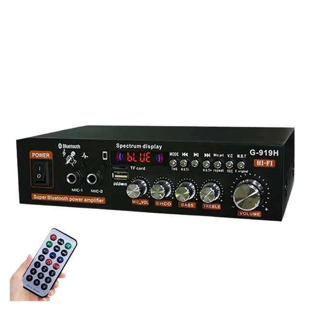 Bluetooth Power Amplifier 1000W Mini Amplifier Speaker Home Power Amplifiers Subwoofer Speakers