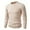Beige, variant on Men's Crew Neck Knit Sweater Long Sleeve Pullover Ribbed Casual Winter Top