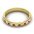 thumbnail image 3 of 0.30 Carat Unique Round Cut Natural Diamond Red Ruby Gemstone Anniversary Eternity Band for Gift Solid 14K Yellow Gold Size 9 by Diamond-Capitals, 3 of 8