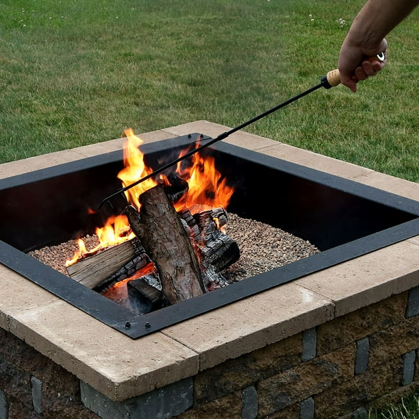 Sunnydaze Steel Fire Pit Poker Stick With Wood Handle Outdoor Heavy Duty Metal Camping Fireplace Tool Rustic Outside Campfire Accessory 32 Inch Long Walmart Com Walmart Com