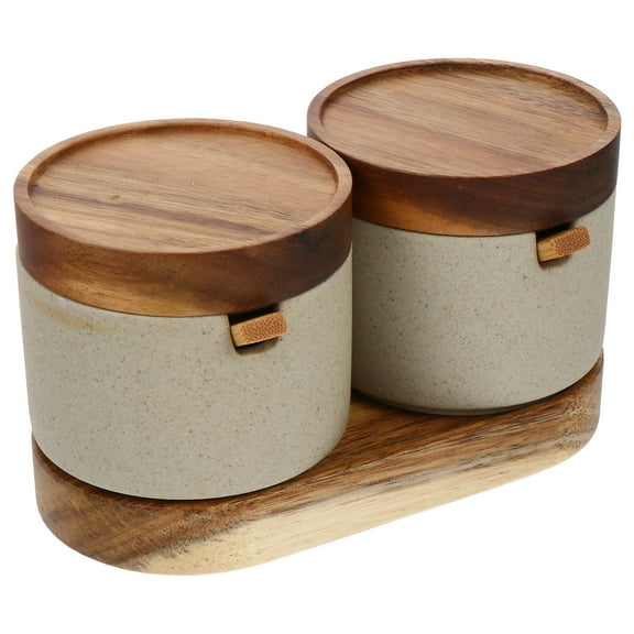 HONITANO Condiment Containers With Lids For Storing Condiments 2Pack 7X3.5In