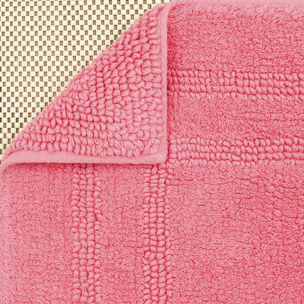 Mohawk Home Cotton Reversible Bath Mat, Fiesta Coral Rose, 24" x 60"