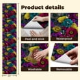 thumbnail image 4 of Peel and Stick Wallpaper Contact Paper Anemones Black Large Pink Flower Golden Brown Flower Purple Flower Self Adhesive and Removable 24in x 118in, 4 of 8