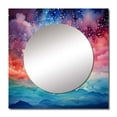 thumbnail image 2 of Designart "Celestial Mirage Colorful Sky Photo III" Landscapes Square Mirror For Wall Decor - Large Multi-Color Square Mirror Printed Wall Decor - Traditional Square Living Room Mirror, 2 of 5