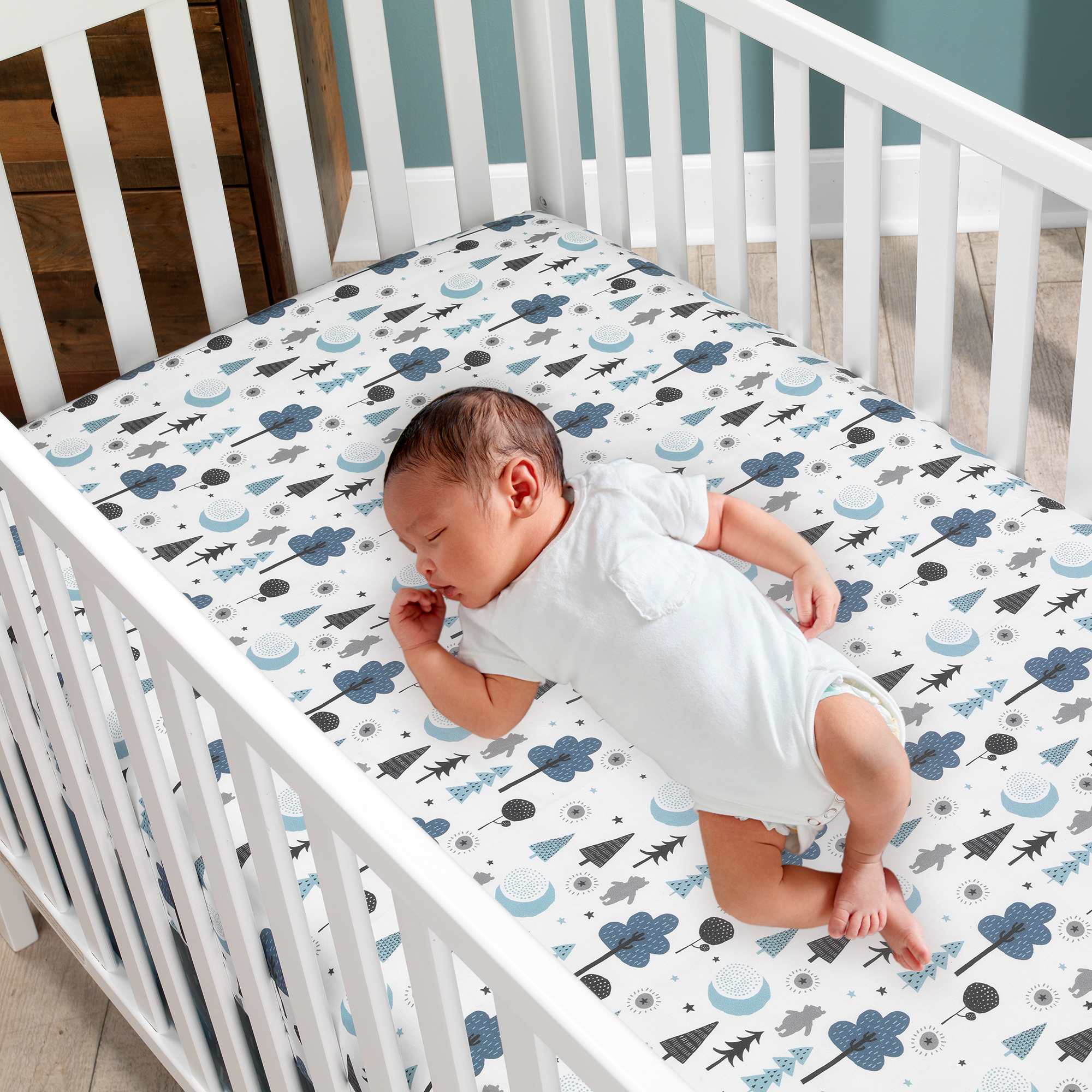 Lambs & Ivy Disney Baby Forever Pooh Fitted Crib Sheet photo 2
