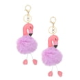 thumbnail image 5 of GETAJGHSD 2Pcs Violet Flamingo Keychain Decorative Pendant for Bag Backpack Organizer, 5 of 8