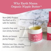 Earth Mama Organic Nipple Butter, Nipple Cream for Breastfeeding Mothers, 2 fl oz