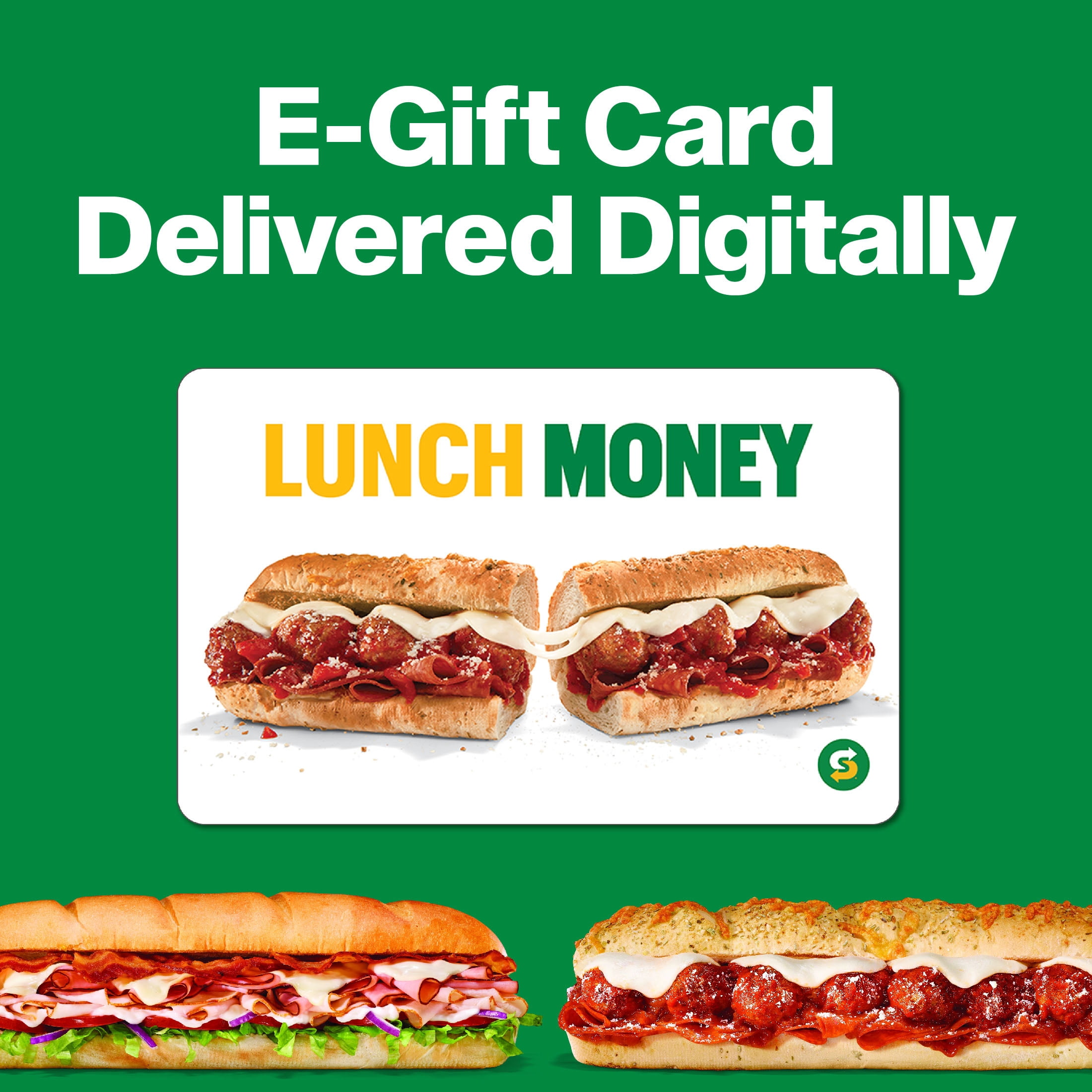 Subway $15 Lunch Money eGift Card [Email Delivery]
