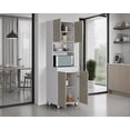 thumbnail image 3 of Módulo Microondas Vimo Café Claro y Blanco Virtual Muebles, 3 of 8