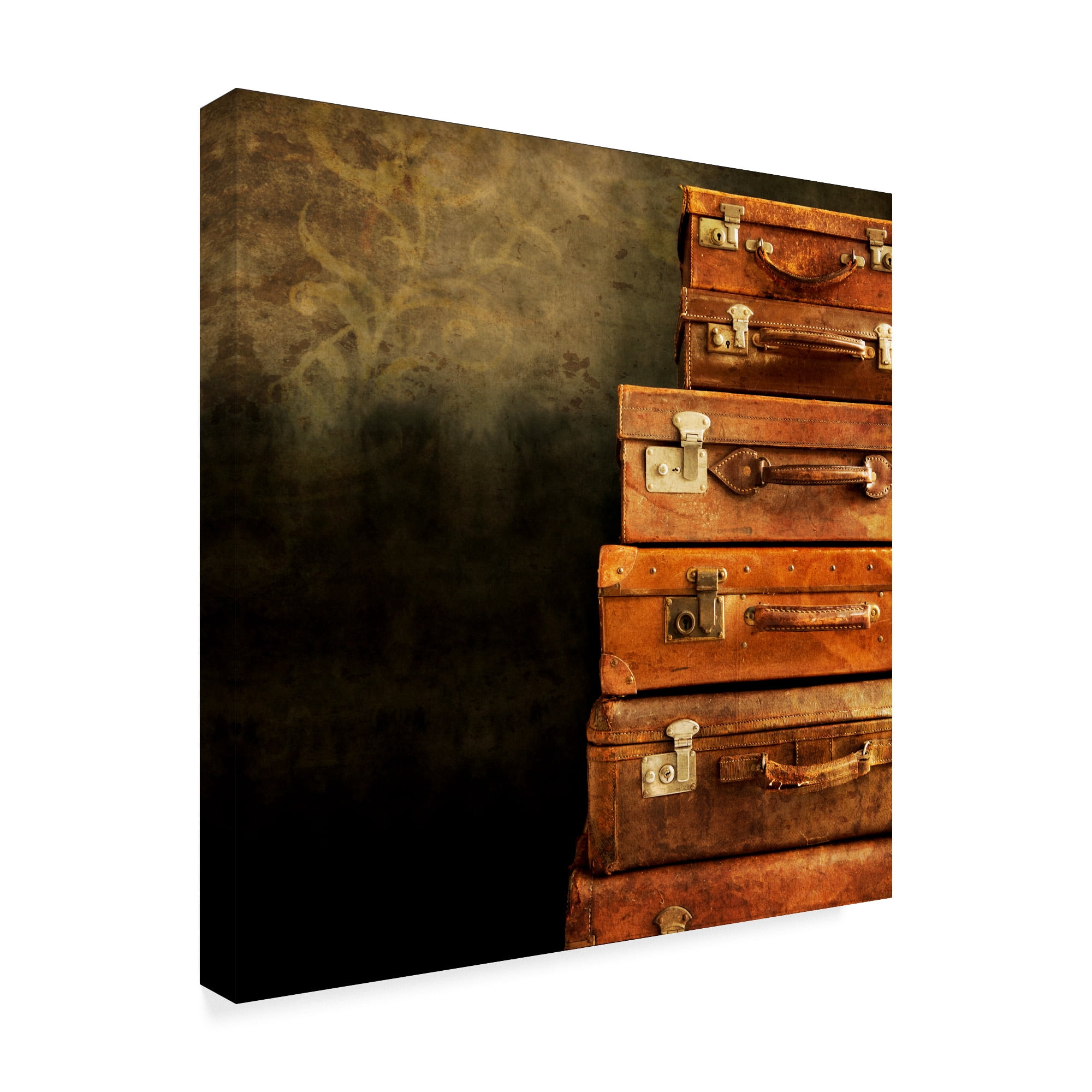 Trademark Fine Art 'Antique Luggage Suitcases' Canvas Art by Tom Quartermaine