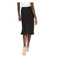 thumbnail image 2 of INC Womens Solid Biased Cut Skirt Black L, 2 of 2