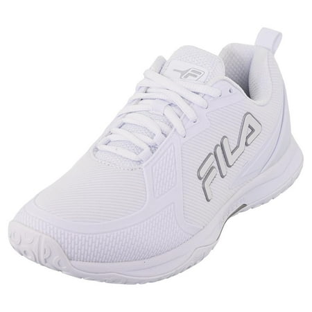 Fila Volley Burst Women Pickleball Shoes White/White/Silver White/White/Silver, US Footwear Size System, Adult, Women, Numeric, Medium, 8