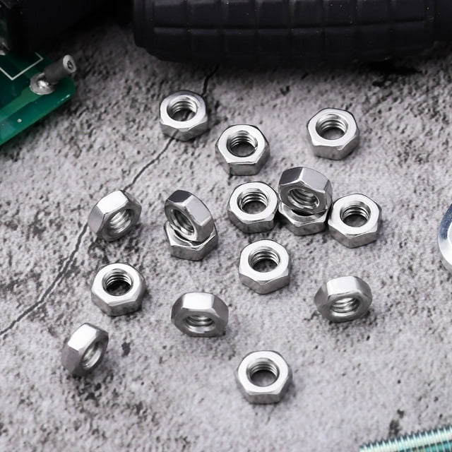 EXHUMKY 50Pcs Hexagonal Nuts Corrosion-resistant for Efficient Construction Projects