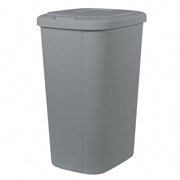 13.3 Gallon Trash Can, Plastic Touch Top Kitchen Trash Can, Black