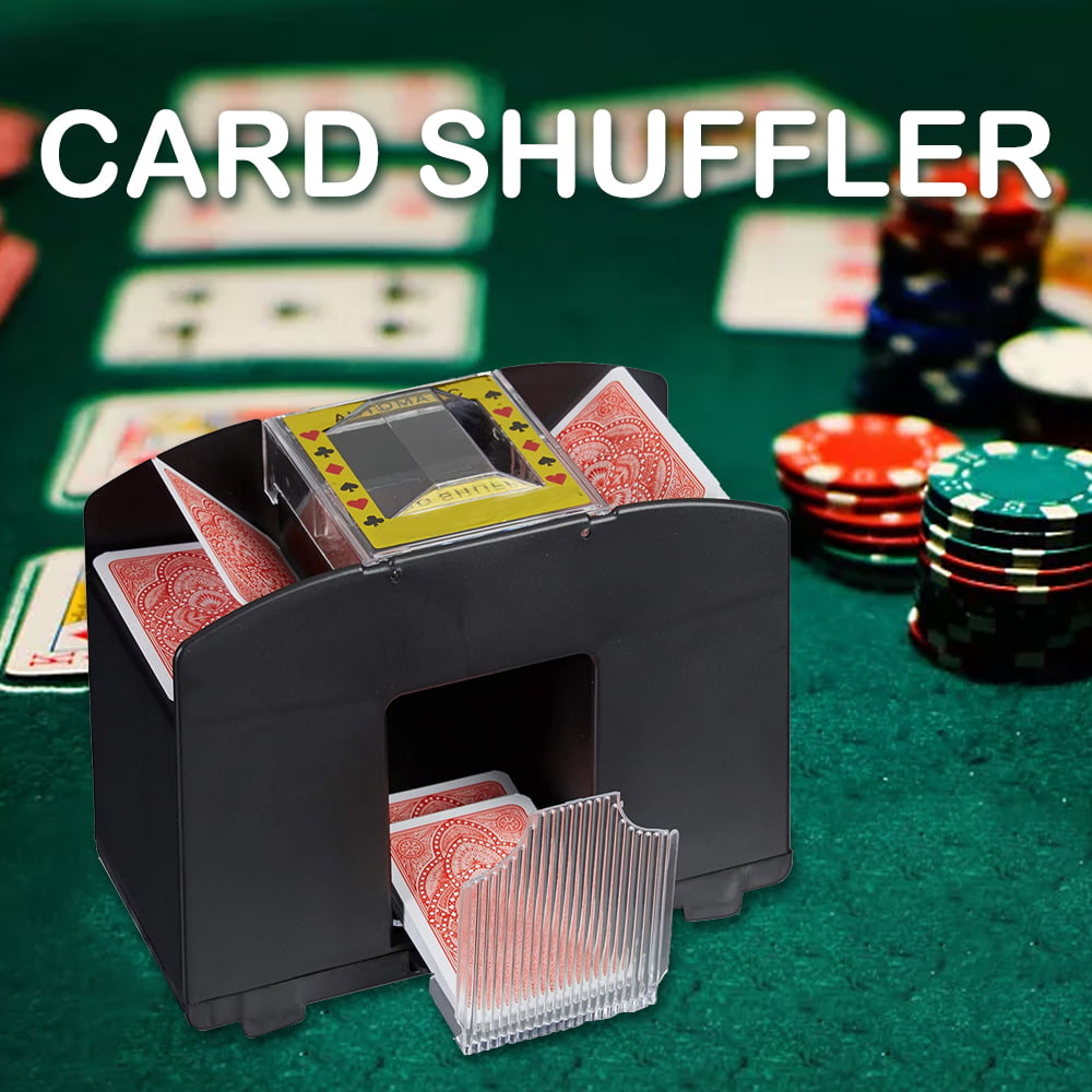 Bridge Game Blackjack Rummy Cggood Automatic Card Shuffler Electronic Battery Operated Electric Poker Shuffling Machine Tool for Home Card Games