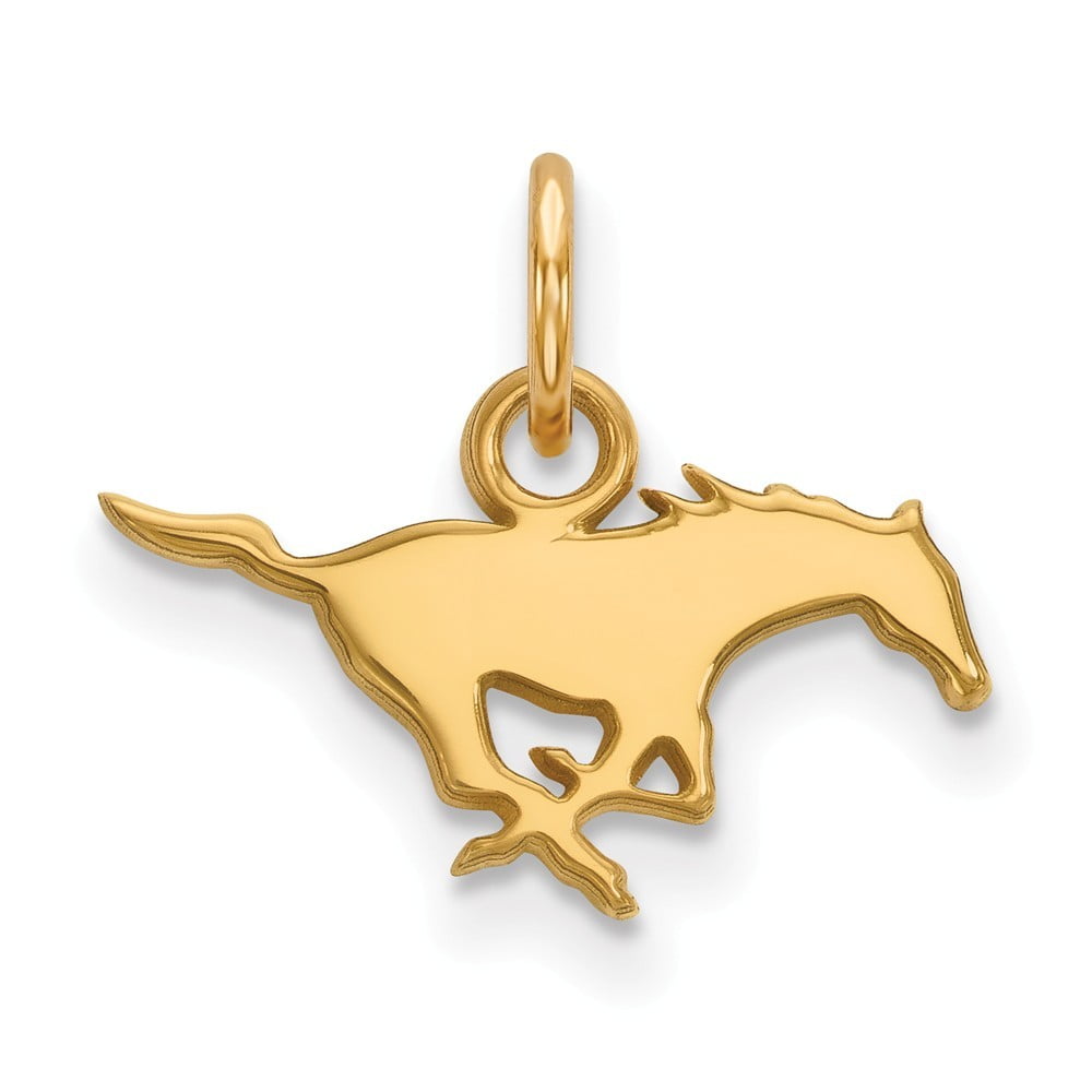 Lex /& Lu LogoArt 10k White Gold Southern Methodist University Small Pendant