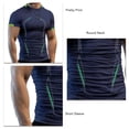 thumbnail image 4 of Camiseta deportiva para hombre, camiseta de entrenamiento transpirable, manga corta con estampado bonito para gimnasio, 4 of 5