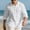 White, variant on Puntoco Men's Linen Henley Shirts Long Sleeve Collarless T-Shirts Longline Beach Shirts with Pocket White XL(XL)