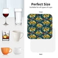 thumbnail image 6 of Yiaed Sunflowers Print Leather Coasters for Drinks - Cup Coasters Coffee Table Kitchen Table Bar, Home & Office Gifts Handmade Drink Coasters-Square, 6 of 6
