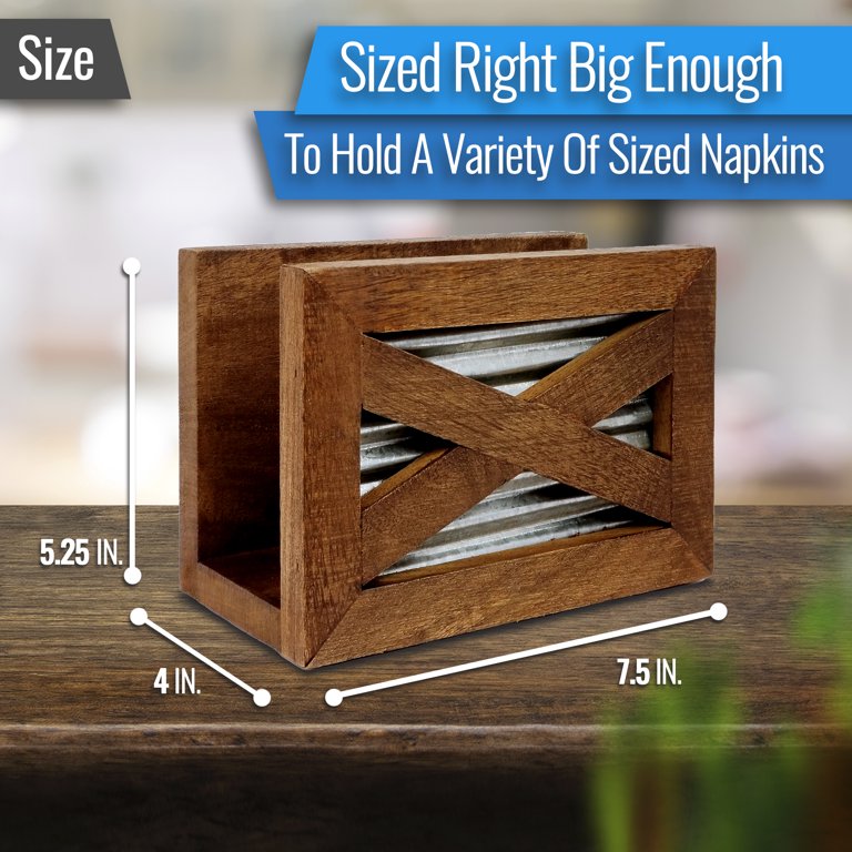 Sungmor Vintage Cast Iron Napkin Holder – Rustic Farmhouse Tableware Decor, Freestanding Napkin Stand