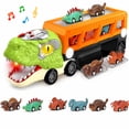 thumbnail image 5 of JoyStone Dinosaur Truck Toy, 17 Inch Transport Carrier with Lights, Sounds & Mist Spray, Includes 6 Dinosaur Cars, Gift for Kids Ages 3-7, 5 of 9