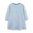 thumbnail image 4 of HILEELANG 100% Cotton Girls Long Sleeve Dress with NavyUnicorn ,NavyStripeDog,StripeStrawberry and FloralPumpkin – Ages 2-7, 4 of 8