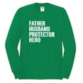thumbnail image 2 of Wild Bobby,Father Husband Protector Hero Best Dad Husband Gift, Father's Day, Men Long Sleeve Shirt, Kelly, Large, 2 of 3