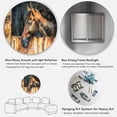 thumbnail image 5 of Designart 'Close Up Of The Head of A Horse In Stable' Farmhouse Circle Metal Wall Art 36x36 - Disc of 36, 5 of 5