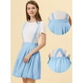 thumbnail image 2 of Falda con tirantes Allegra K para mujer Acampanada con Cintura Elástica y Burbuja Azul S, 2 of 4