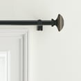 thumbnail image 4 of (2 pack) Mainstays 3/4" Black Square Adjustable Curtain Rod Set, 30"-84", 4 of 7