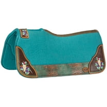 Tough 1 Tough-1 Steer Skull Saddle Pad Aqua 31X32