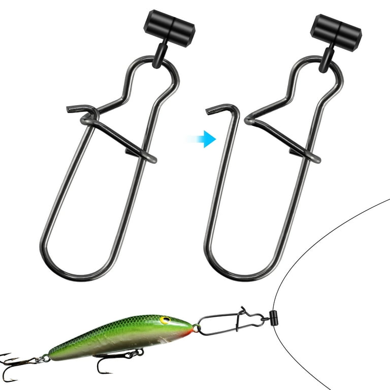 TSV 100pcs Heavy Duty Duo Lock Snaps, Fishing Line Sinker Slide