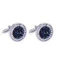 thumbnail image 1 of FcBaudy Round Diamond Inlaid Crystal Agate Cufflink Rench Shirt Sleeve Nail Cufflinks Cufflinks, 1 of 1