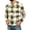 Khaki 53#, variant on Christmas Shirts for Men Buffalo Plaid Henley Neckline Top Snow Print Shirts Standard Fit Comfortable Tops for Daily Party Holiday M