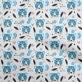 thumbnail image 1 of oneOone Silk Tabby Blue Fabric Kids Animal Sewing Craft Projects Fabric Prints By Yard 42 Inch Wide, 1 of 4