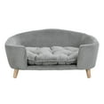 thumbnail image 2 of Demi Bonn 30" Elevated Dog Sofa, Corduroy Pet Couch with Rubber Wood Legs and Supportive Foam, Dog Bed Elevated Design, Gray, 2 of 12